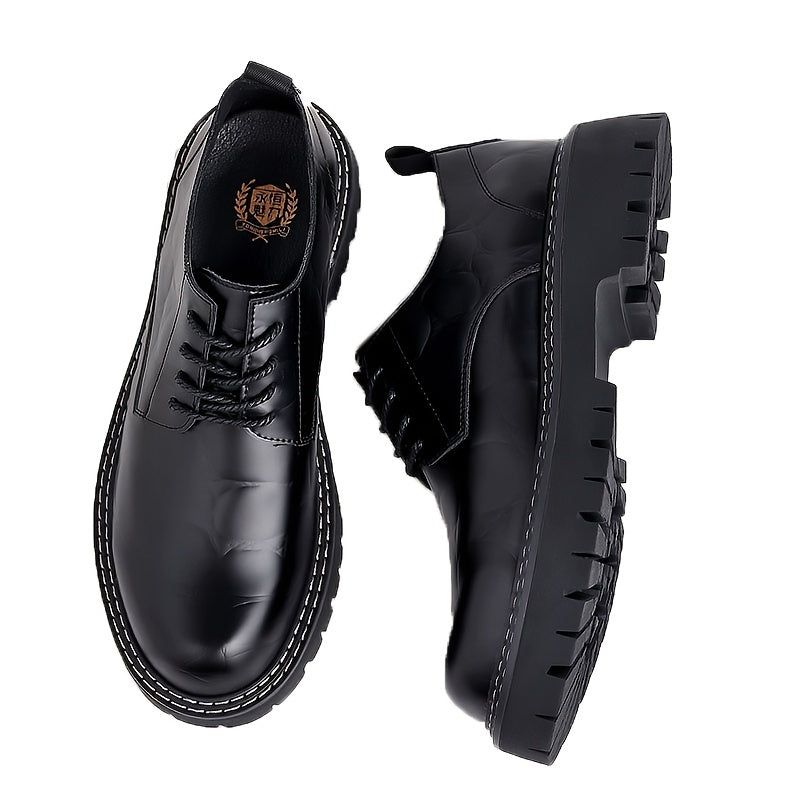 Men Leather Loafer Shoes Slip On Lightweight Dress Shoes Durable Non Slip
