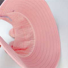 Kids Bunny Drawstring Fisherman's Hat Sunscreen Bucket Cap