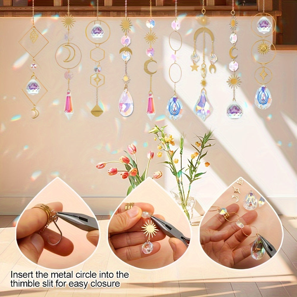 200pcs Crystal Sun Catcher DIY Kit Window & Garden Decor
