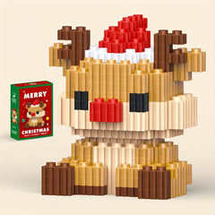Christmas Reindeer Model Assembly Building Blocks Toys Small Building Blocks