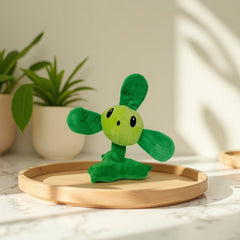 Clover Plush Doll Soft Stem Brown Petals with Bright Yellow Center