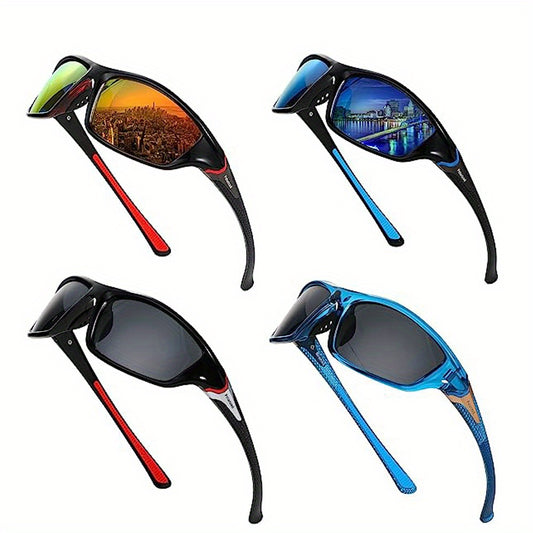4 Pairs Men Polarized Sunglasses UV Protection Driving Glasses Sport