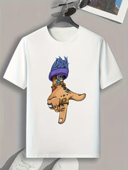 Hand With Tattoo Print Men's Graphic T shirt Casual Comfy Tees