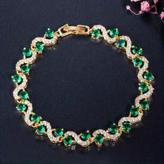 Colorful Zircon Chain Bracelet - Men's Gift for Women