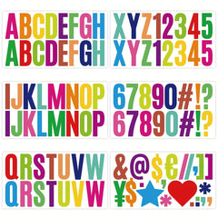 6pcs 2.5 inch Letter Stickers Self-adhesive Waterproof Bulletin Board