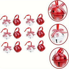 3pcs Christmas Bell Decorations Santa Claus Ornaments Xmas Decors