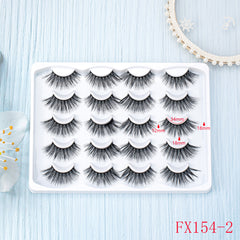 10 Pairs Fluffy 3D Mink False Eyelashes