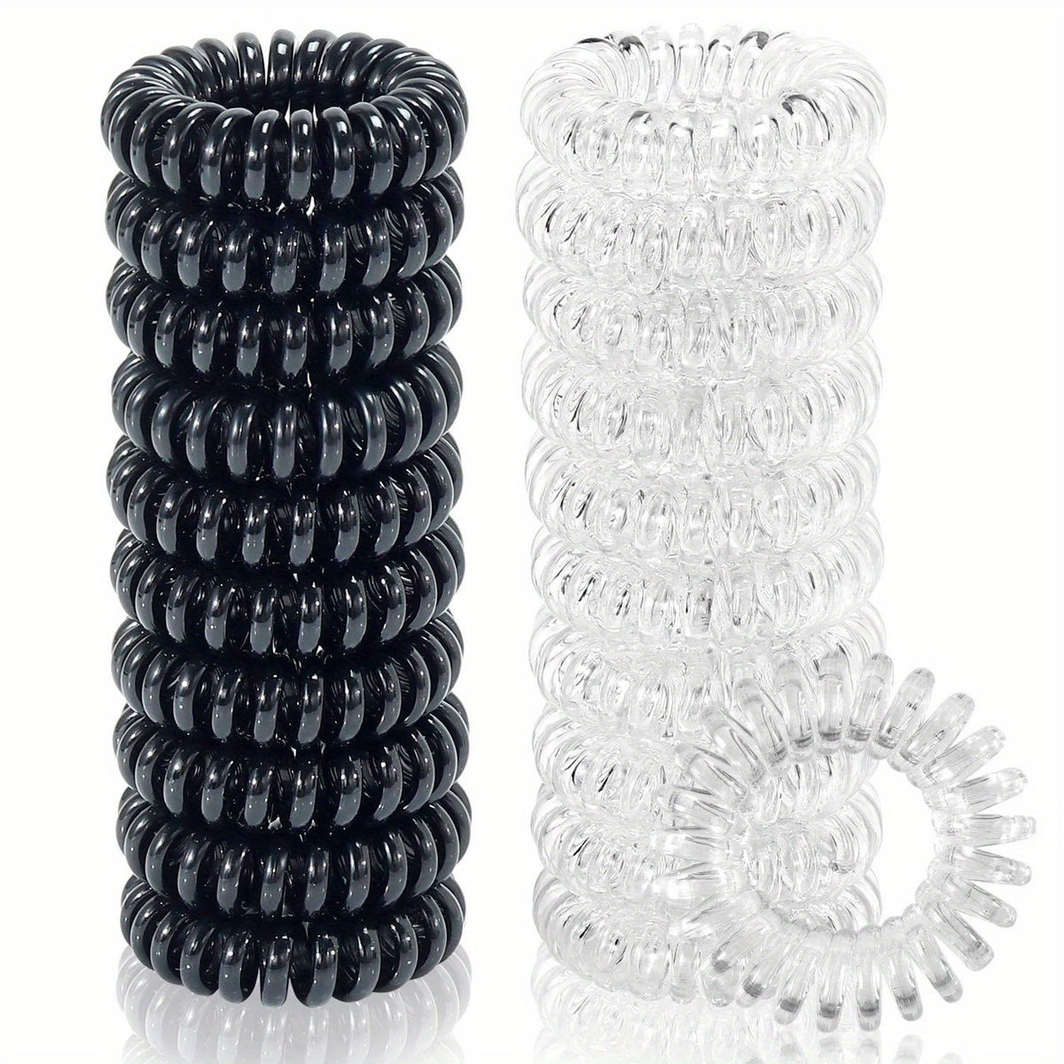 20 PCS Spiral Hair Tie High Elasticity No Damage To Hair
