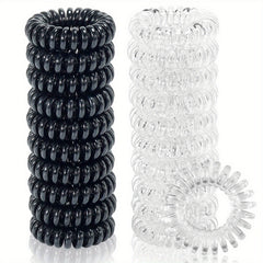 20 PCS Spiral Hair Tie High Elasticity No Damage To Hair