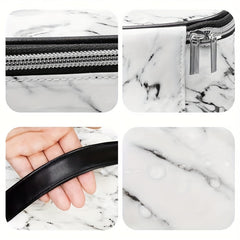 3pcs Large Waterproof Marble Cosmetic Bag Set Organizer Toiletry Bags
