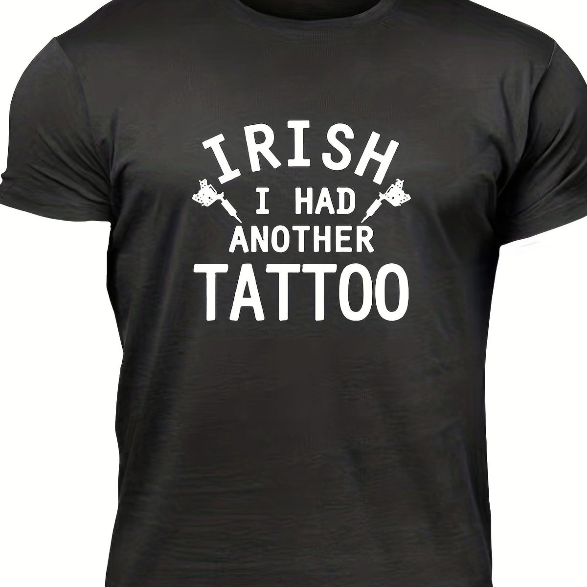 Men's Tattoo Print T shirt Casual Stretch Tee
