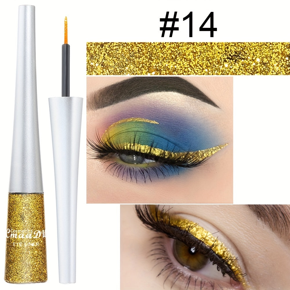 Glitter Liquid Eyeliner Stick Fine Tip Easy Apply Waterproof Eye Makeup Tool