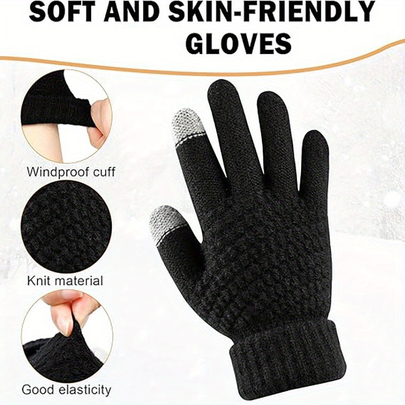 Winter Velvet Earmuffs & Neck Guards Set, Knitted Gloves & Sleeping Socks