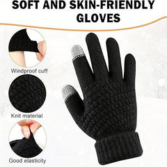 Winter Velvet Earmuffs & Neck Guards Set, Knitted Gloves & Sleeping Socks