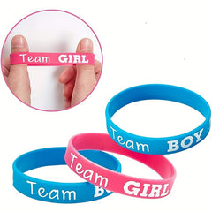 10pcs Gender Reveal Bracelets - Team Boy and Team Girl Wristbands