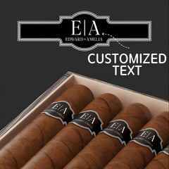Custom Wedding Cigar Bands with Initials Personalized E&A