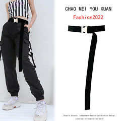 Adjustable Elastic Buckle Tape Belt for Overalls Cargo Pants