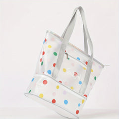 Polka Dot Beach Toiletry Bag Frosted Transparent Storage Large Capacity