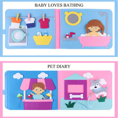 Washable Toddlers Busy Board 3D Baby Cloth Book Early Learning Education Toys