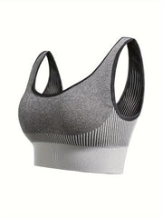 2pcs Seamless Wireless Sports Bras Comfy & Breathable Tank Bra