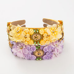Baroque Rhinestone Flower Headband Hair Accessories for Women