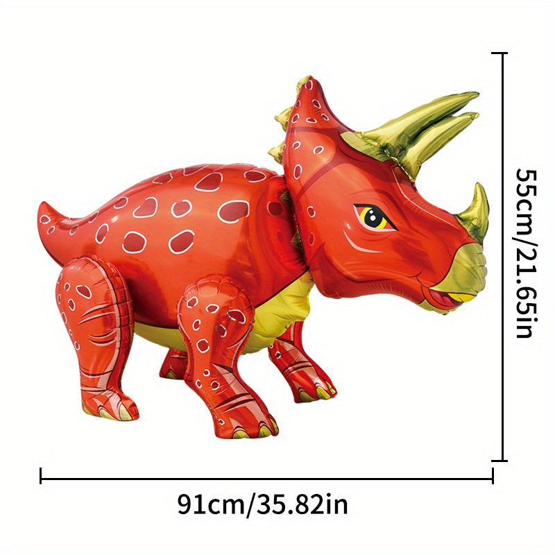 Standing Assembly Triceratop Balloon Jungle Animal Birthday Party Decoration