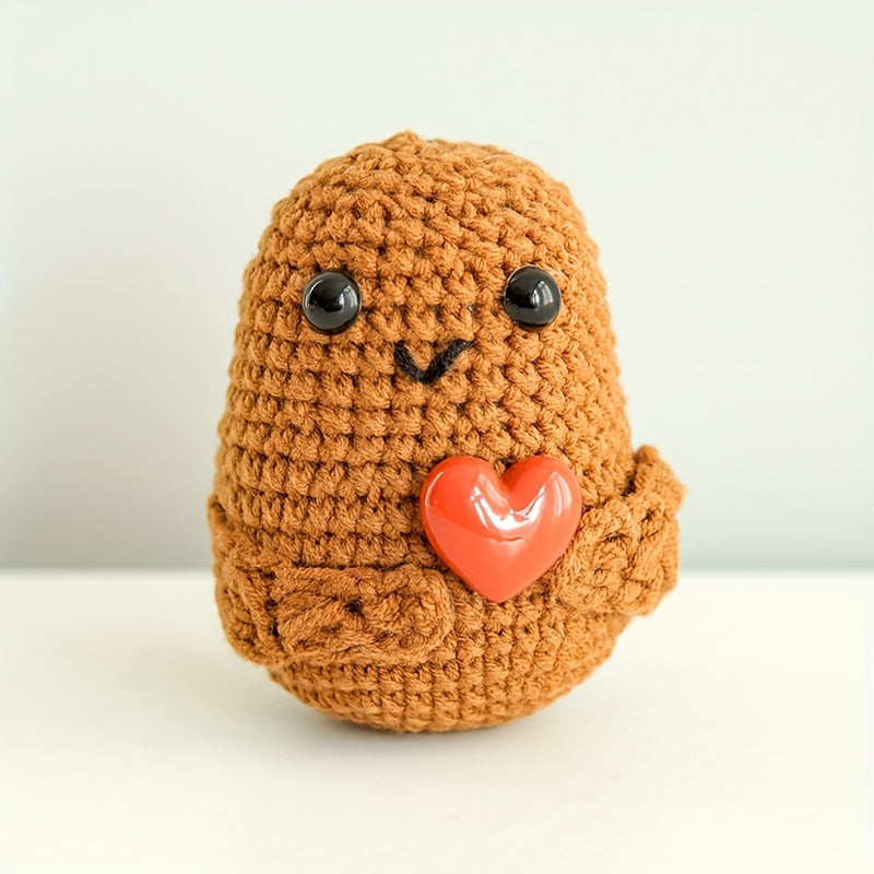 Crochet Potato Doll Red Heart Soft Fabric Desktop Decor Gift for Friend
