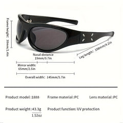 Y2K Wrap Around Sports Sunglasses UV400 Sun Shades