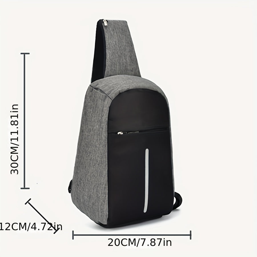Anti Theft Sling Bag Lightweight Sports Gym Chest Bag Zipper Crossbody Bag