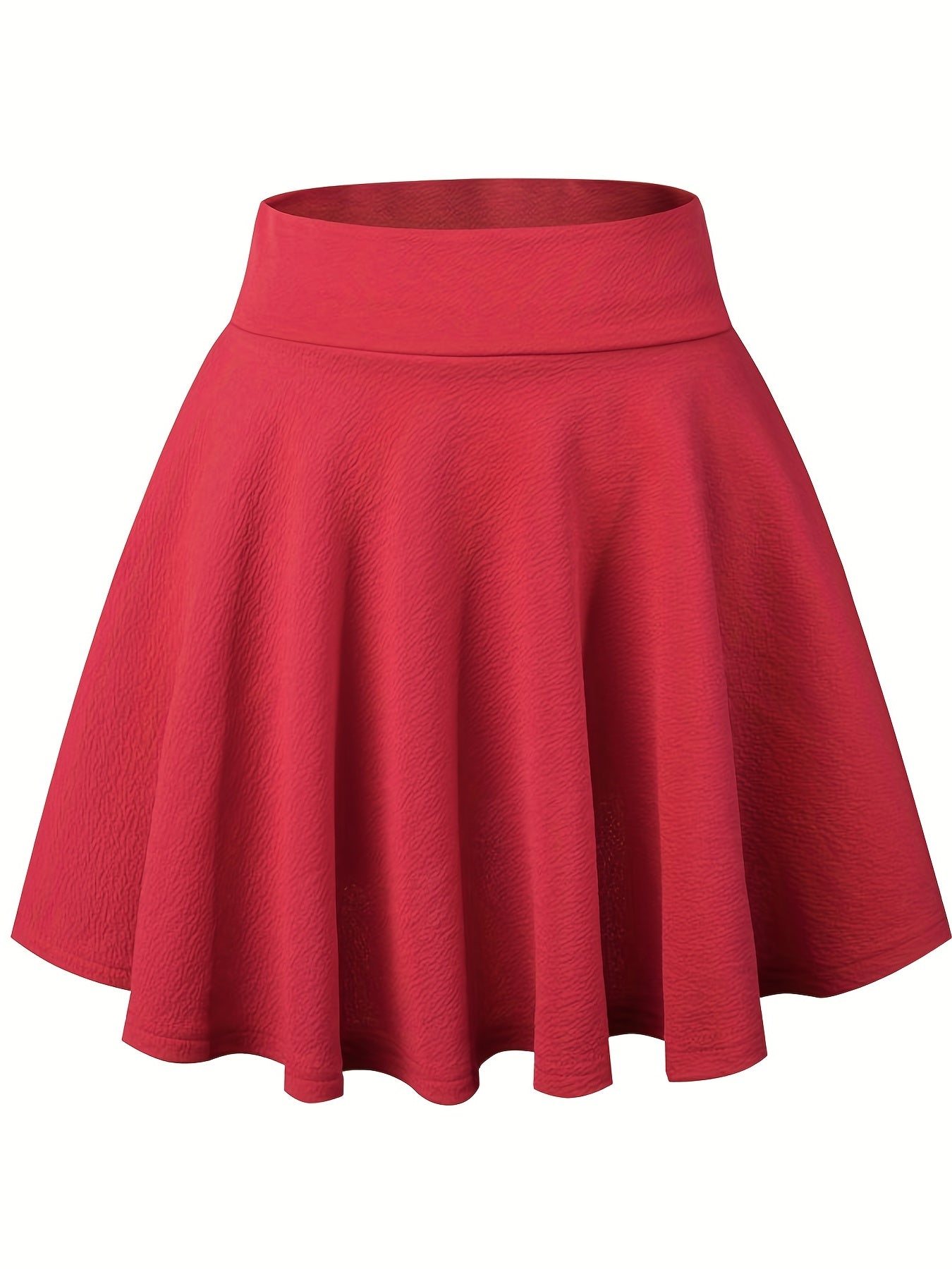 Kpop Solid High Waist Skater Skirts Casual Pleated Comfy Mini Skirts