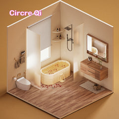 59 Inch Golden Foldable Bathtub for Adults No Installation