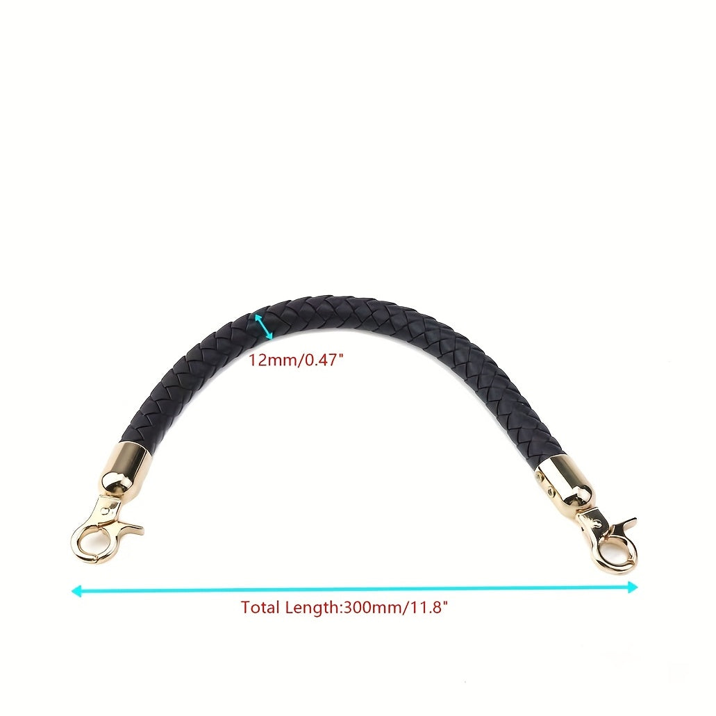 PU Leather Braided Bag Handle Strap 29.97 cm DIY Handbag Making Accessory