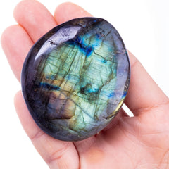 Labradorite Palm Stone Crystal Chakra Reiki Polished Healing Pocket Worry Stone