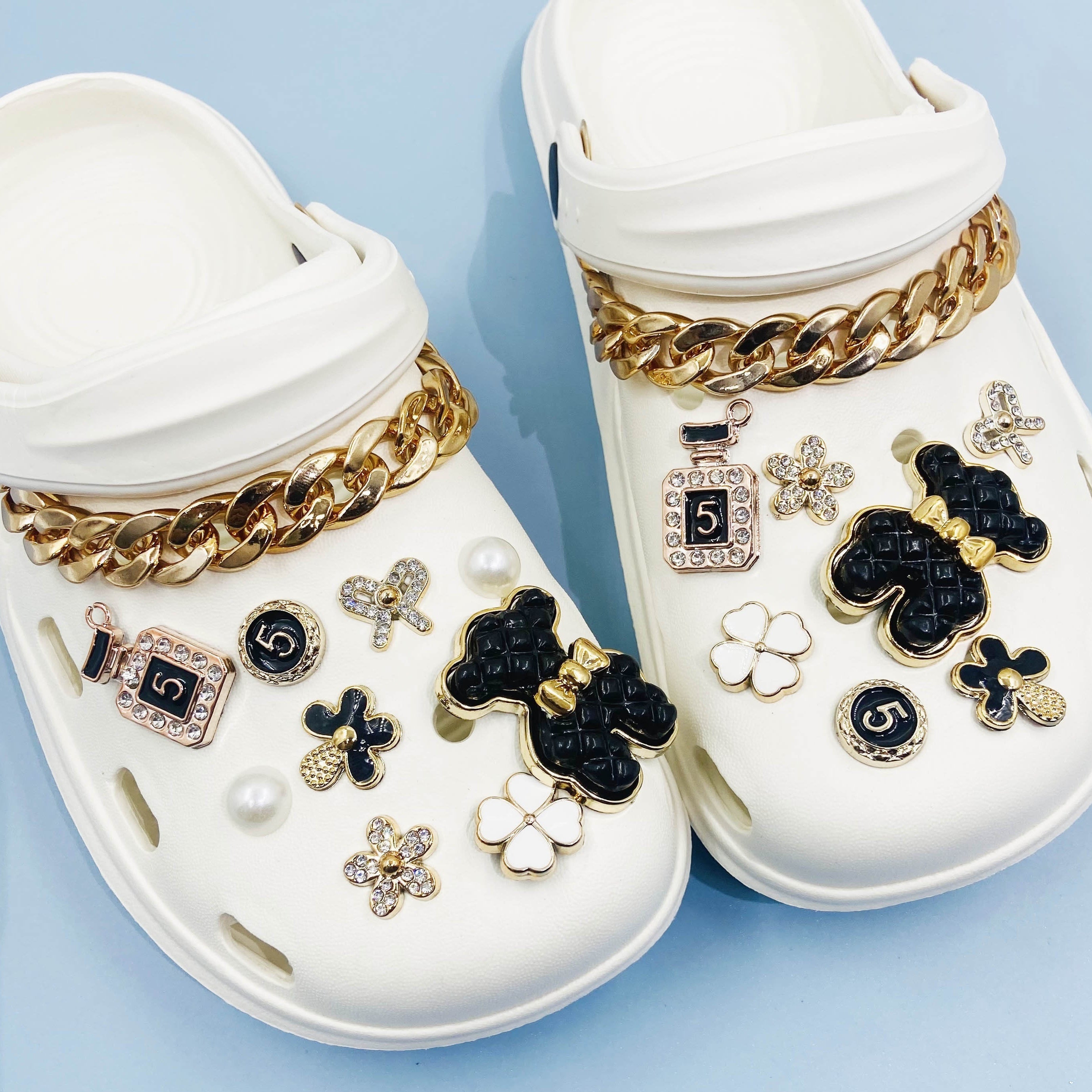 18pcs Bling Shoe Charms For Women Girls Kids Mixed Cartoon Decoration Charms