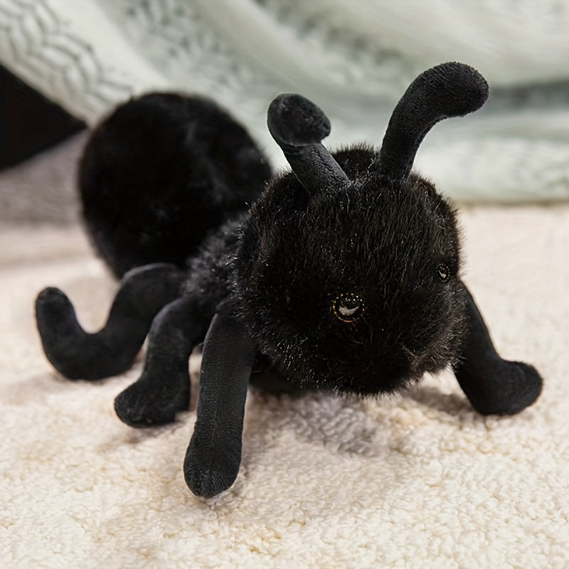 Ant Crawling Animal Plush Toy Durable Soft Realistic Cartoon Grey Brown