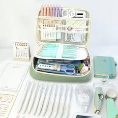 Large Capacity Pencil Case Handheld Stationery Bag for Office School
