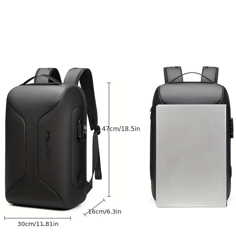 Men's Business Backpack USB Charging Anti Theft Lock Waterproof Bag Travel