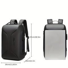 Men's Business Backpack USB Charging Anti Theft Lock Waterproof Bag Travel