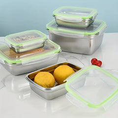 Insulated Lunch Box For Office Workers Stainless Steel Leakproof Food Container