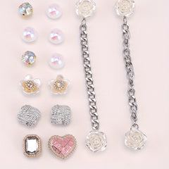 14pcs Street Style Clogs Buckle Punk DIY Shoes Charms Decoration