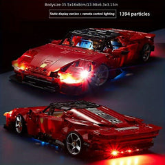 1:14 Scale Red Supercar Building Blocks Model Kit