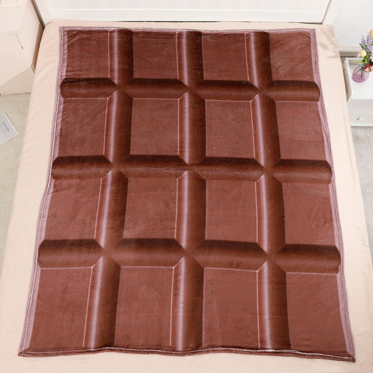 Soft Chocolate Pattern Blanket Winter Warm Flannel All Seasons