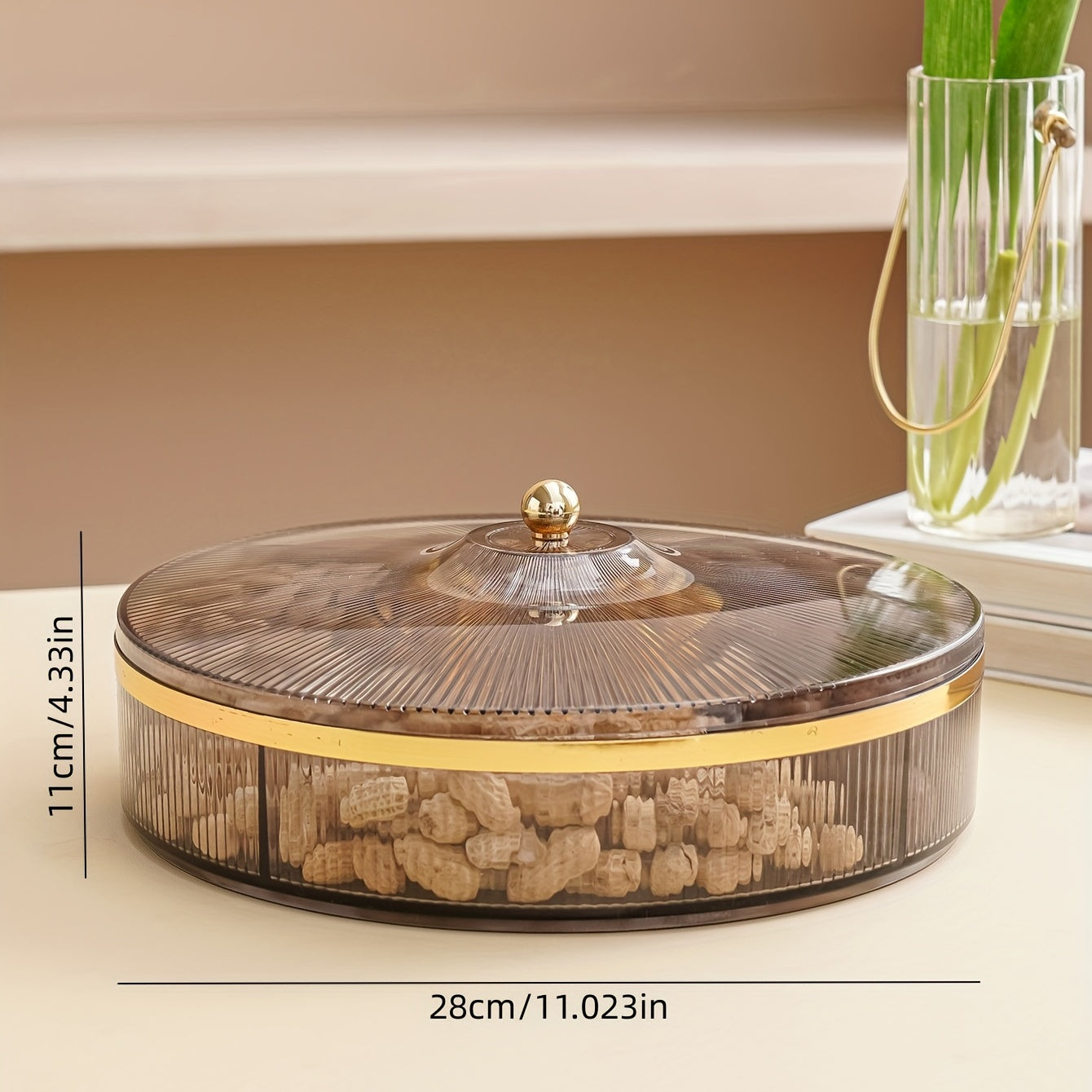 Golden Candy Server Snack Storage Box For Wedding Party