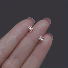 Zircon Stud Earrings 14K Plated 925 Silver Ear Decoration For Women