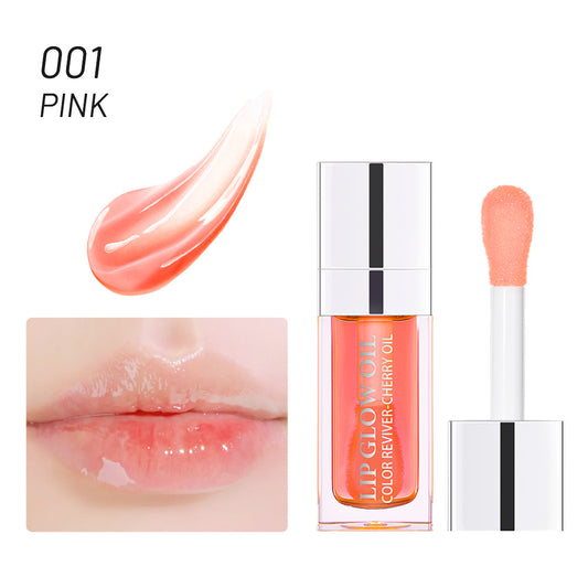 Hydrating Lip Glow Plumping Lip Tint with Glitter Shine Primer