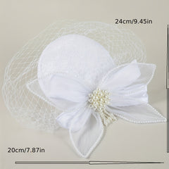 Satin Bowknot Head Piece With Duck Billed Clip Fascinator