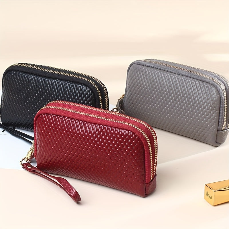 Minimalist Solid Clutch Wallet Classic Zipper Wallet Women's