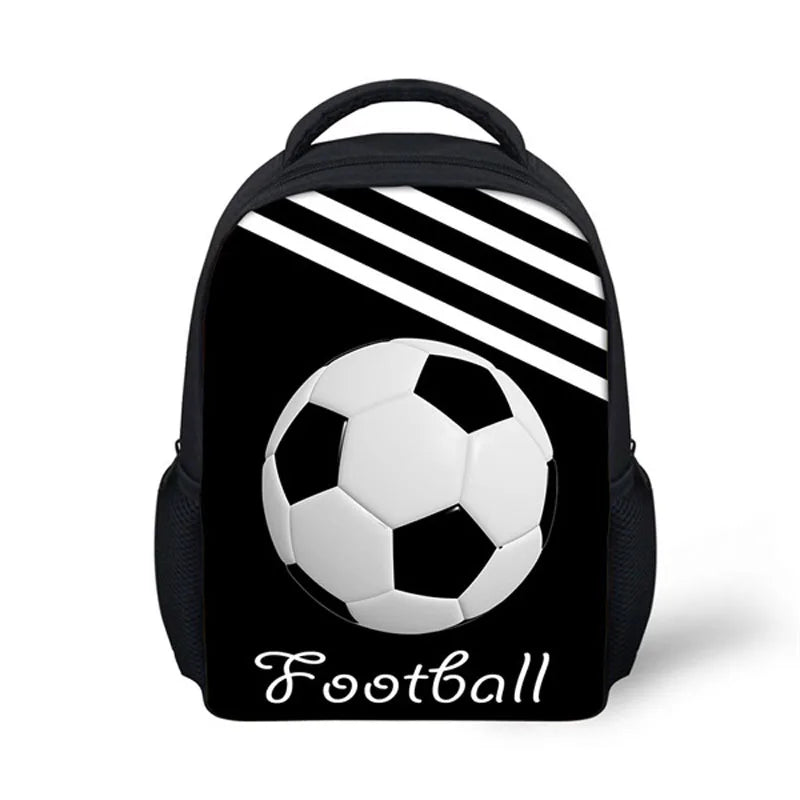 12Inch Soccer Printed Kids Backpack for School