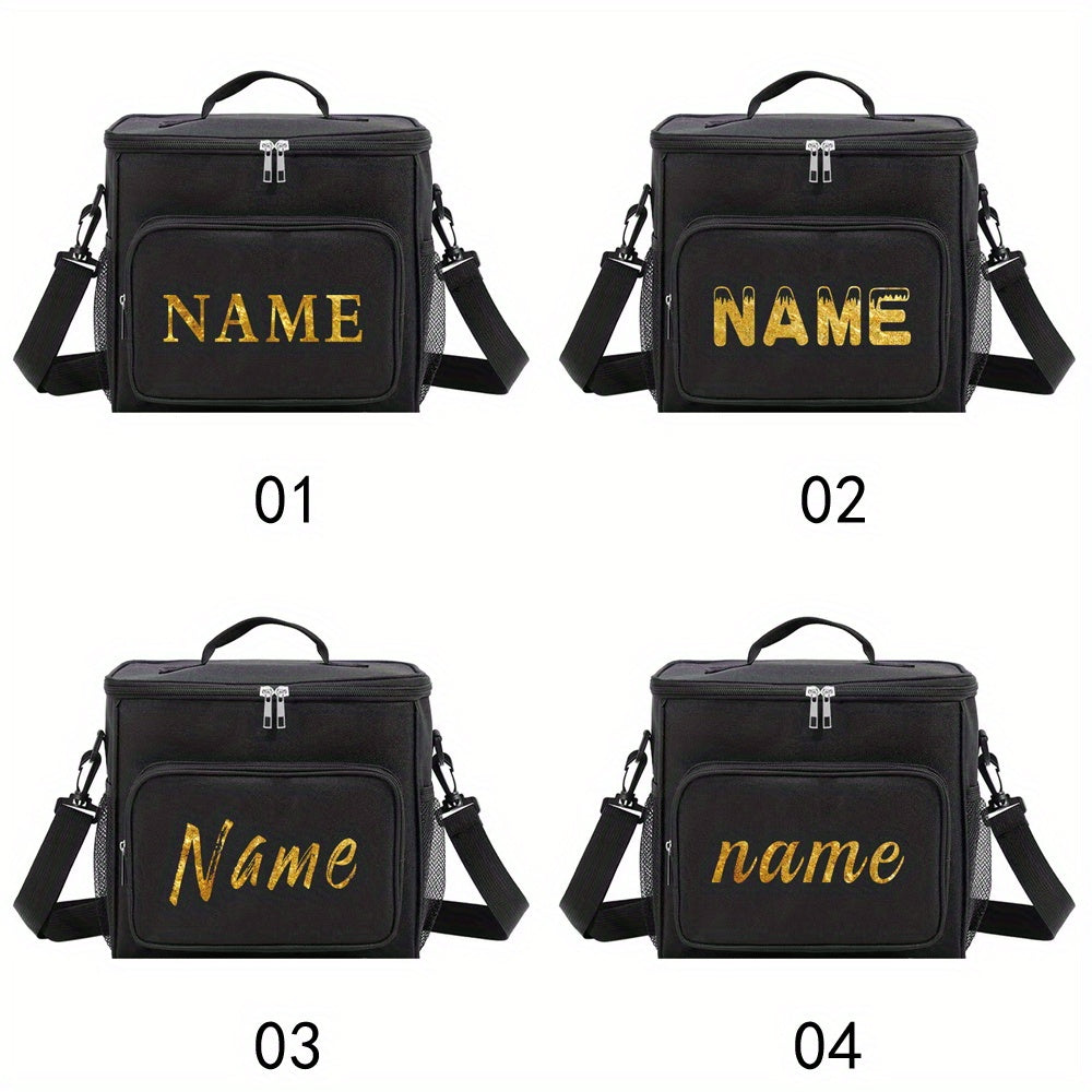 Customizable Thermal Cooler Tote Bag Canvas Insulated Lunch Bag