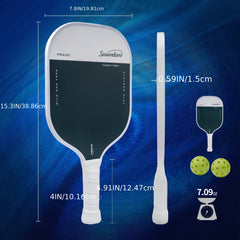 PR200 Pickleball Paddle Set 2pcs Racket 4pcs Ball 1pc Bag